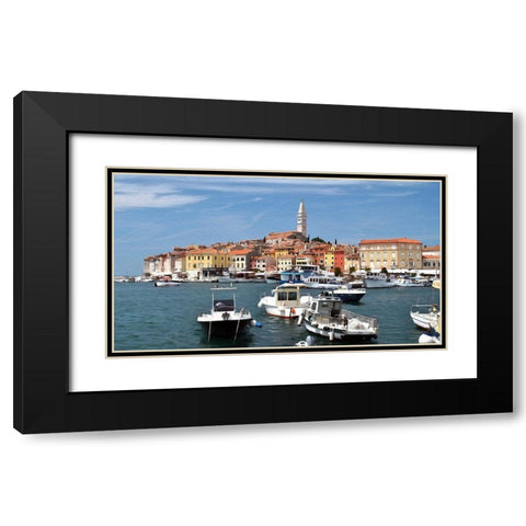 Mediterranean Port Black Modern Wood Framed Art Print with Double Matting by Bolokofsky, Ronald