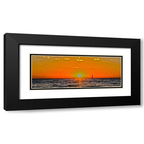 Sailing Into the Sunset Black Modern Wood Framed Art Print with Double Matting by Bolokofsky, Ronald