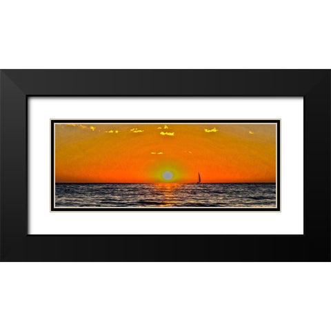 Sailing Into the Sunset Black Modern Wood Framed Art Print with Double Matting by Bolokofsky, Ronald