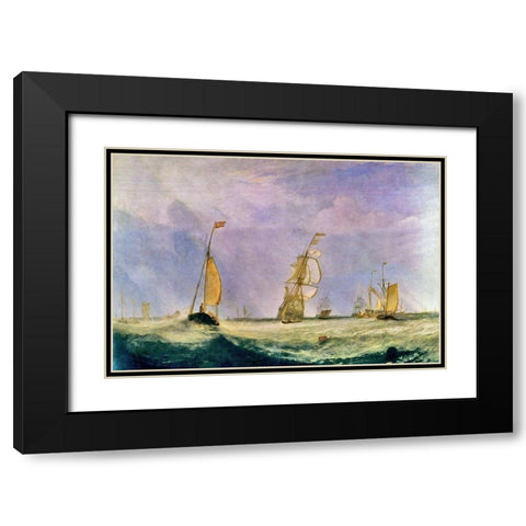 Sailing the Choppy Seas Black Modern Wood Framed Art Print with Double Matting by Bolokofsky, Ronald
