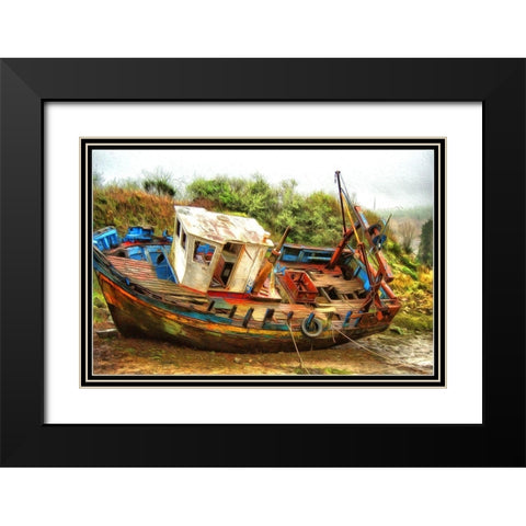 The Old Warrior Black Modern Wood Framed Art Print with Double Matting by Bolokofsky, Ronald