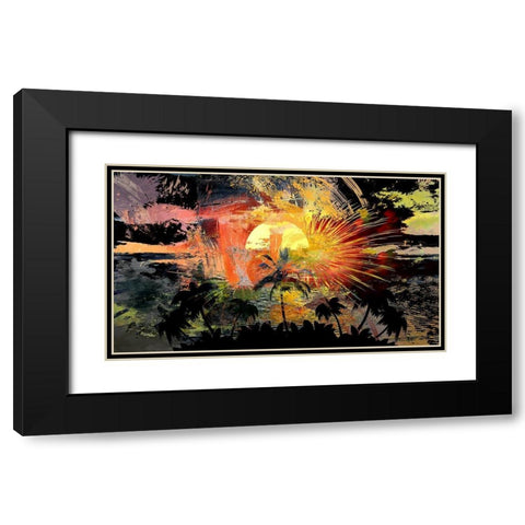 Tropical Fireworks Black Modern Wood Framed Art Print with Double Matting by Bolokofsky, Ronald