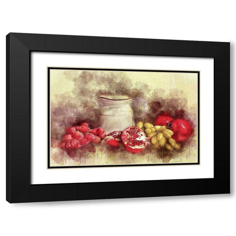 Fruit Still Life Black Modern Wood Framed Art Print with Double Matting by Bolokofsky, Ronald