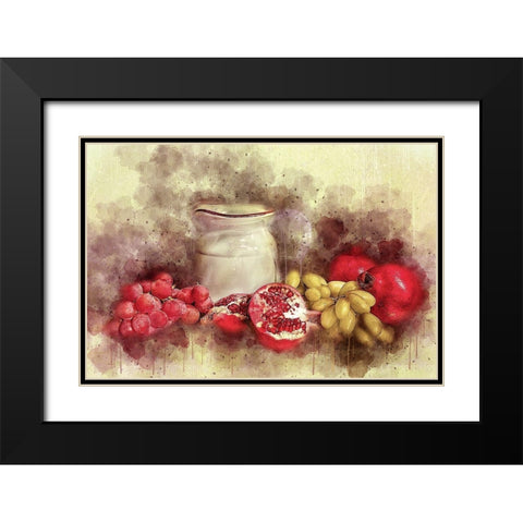 Fruit Still Life Black Modern Wood Framed Art Print with Double Matting by Bolokofsky, Ronald