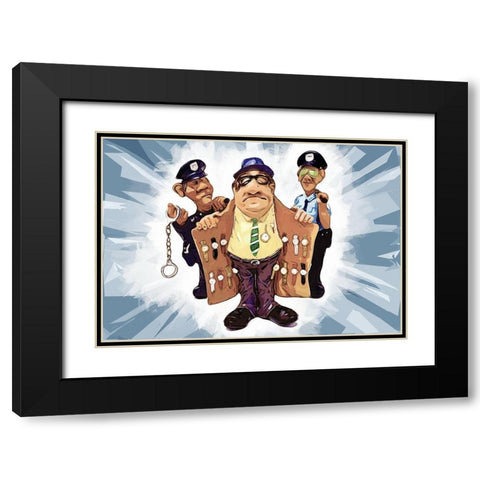 Busted  Black Modern Wood Framed Art Print with Double Matting by Bolokofsky, Ronald