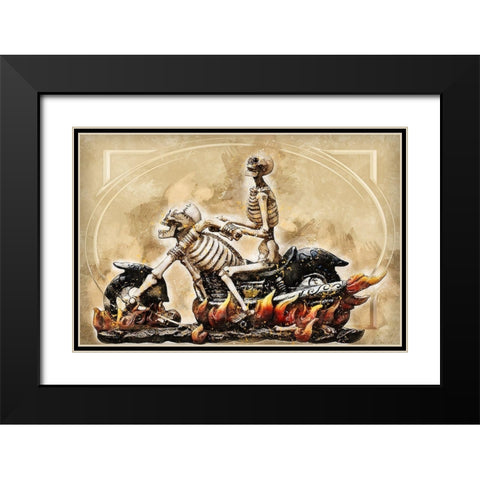 Hells Angels Black Modern Wood Framed Art Print with Double Matting by Bolokofsky, Ronald