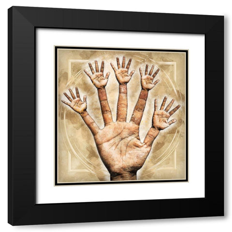 High Fives All Around Black Modern Wood Framed Art Print with Double Matting by Bolokofsky, Ronald