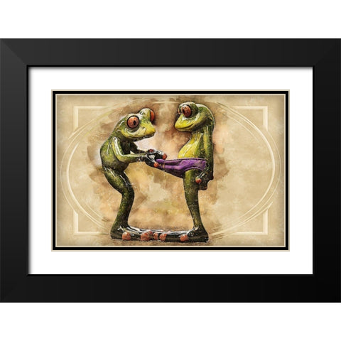 Oopsy Black Modern Wood Framed Art Print with Double Matting by Bolokofsky, Ronald