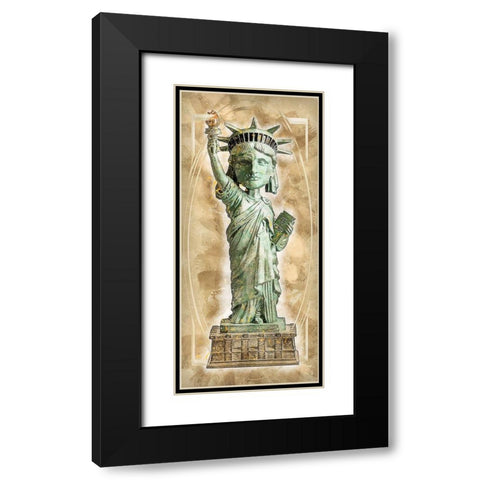 Statue of Liberty Black Modern Wood Framed Art Print with Double Matting by Bolokofsky, Ronald