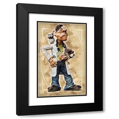 Veterinarian Black Modern Wood Framed Art Print with Double Matting by Bolokofsky, Ronald