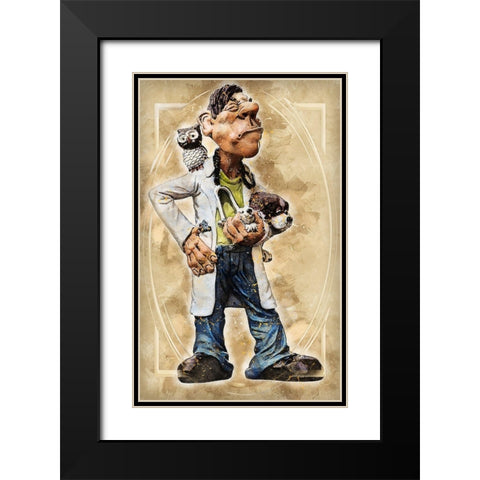 Veterinarian Black Modern Wood Framed Art Print with Double Matting by Bolokofsky, Ronald