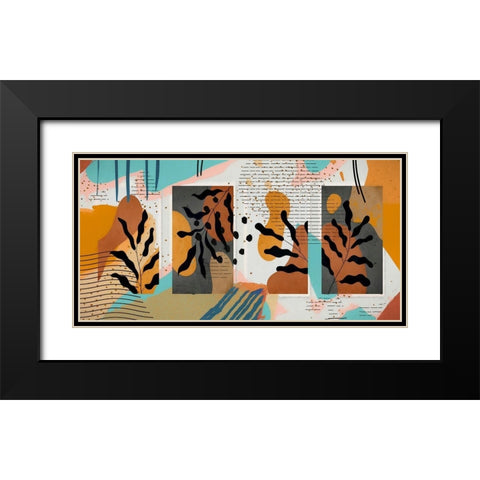Abstract Garden Silhouette 75 Black Modern Wood Framed Art Print with Double Matting by Bolokofsky, Ronald