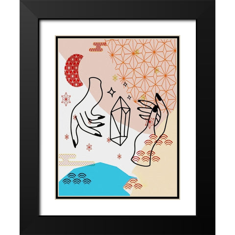 Boho Chrystal Black Modern Wood Framed Art Print with Double Matting by Bolokofsky, Ronald