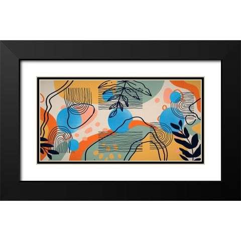 Boho Elements 102 Black Modern Wood Framed Art Print with Double Matting by Bolokofsky, Ronald