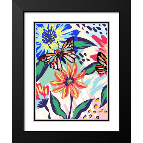 Boho Garden 275 Black Modern Wood Framed Art Print with Double Matting by Bolokofsky, Ronald