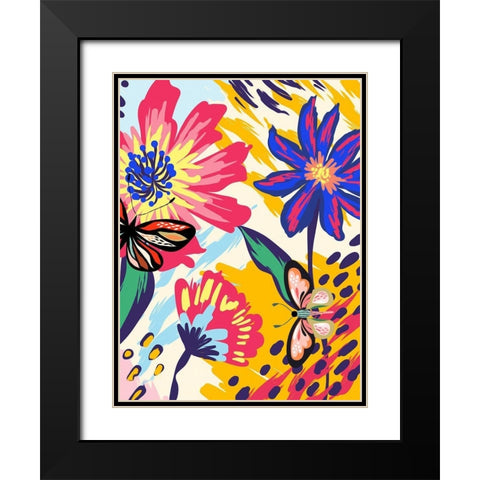 Boho Garden 276 Black Modern Wood Framed Art Print with Double Matting by Bolokofsky, Ronald