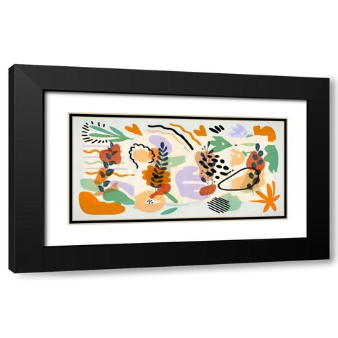 Boho Garden Elements 189 Black Modern Wood Framed Art Print with Double Matting by Bolokofsky, Ronald