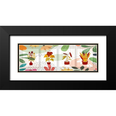 Boho Plant Life Collage 200 Black Modern Wood Framed Art Print with Double Matting by Bolokofsky, Ronald