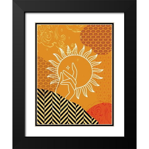 Boho Sunrise Black Modern Wood Framed Art Print with Double Matting by Bolokofsky, Ronald