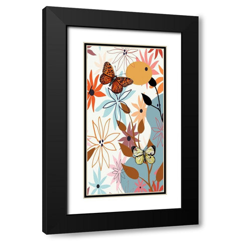 Butterfly Garden 464 Black Modern Wood Framed Art Print with Double Matting by Bolokofsky, Ronald