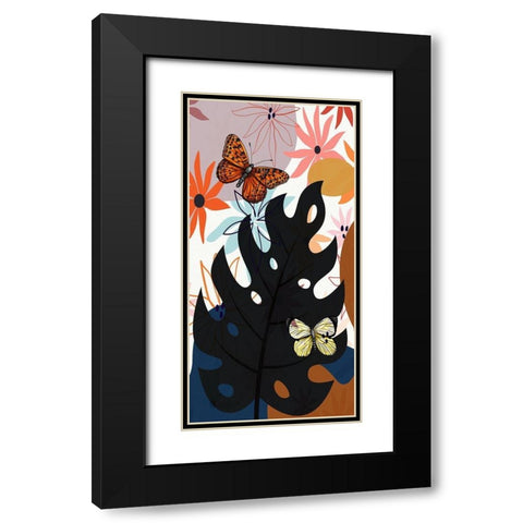 Butterfly Garden 465 Black Modern Wood Framed Art Print with Double Matting by Bolokofsky, Ronald