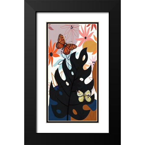 Butterfly Garden 465 Black Modern Wood Framed Art Print with Double Matting by Bolokofsky, Ronald