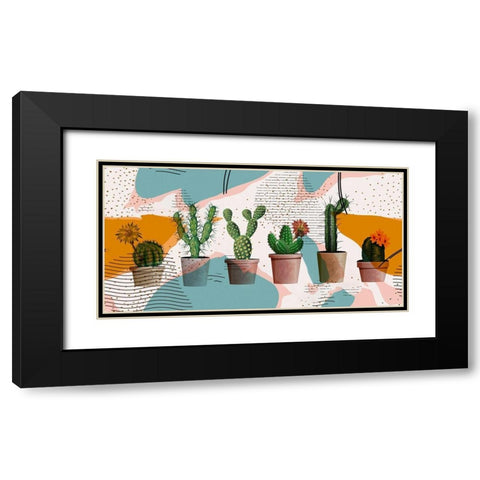 Cactus Party Black Modern Wood Framed Art Print with Double Matting by Bolokofsky, Ronald