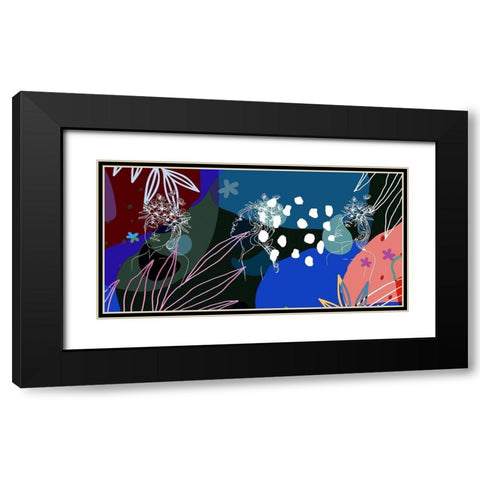 Island Girls 1306 Black Modern Wood Framed Art Print with Double Matting by Bolokofsky, Ronald