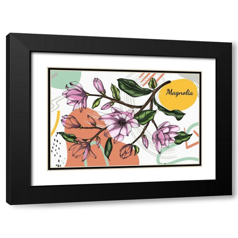 Magnolia 713 Black Modern Wood Framed Art Print with Double Matting by Bolokofsky, Ronald