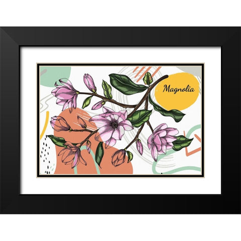 Magnolia 713 Black Modern Wood Framed Art Print with Double Matting by Bolokofsky, Ronald
