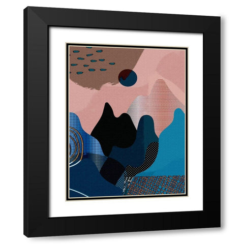 Mid Century Landscape 480 Black Modern Wood Framed Art Print with Double Matting by Bolokofsky, Ronald