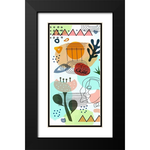Mid Century Shapes 52A Black Modern Wood Framed Art Print with Double Matting by Bolokofsky, Ronald