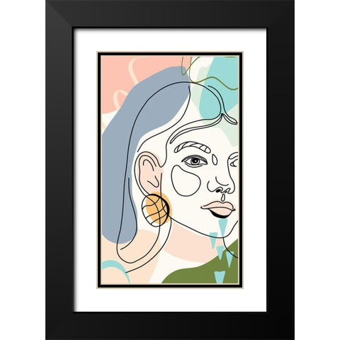 Mid Century Woman 120 Black Modern Wood Framed Art Print with Double Matting by Bolokofsky, Ronald