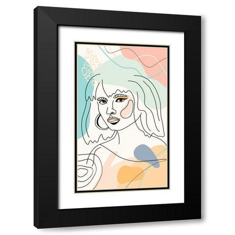 Mid Century Woman 122 Black Modern Wood Framed Art Print with Double Matting by Bolokofsky, Ronald
