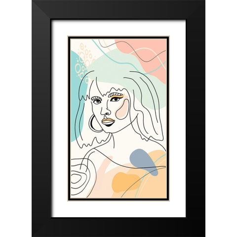 Mid Century Woman 122 Black Modern Wood Framed Art Print with Double Matting by Bolokofsky, Ronald