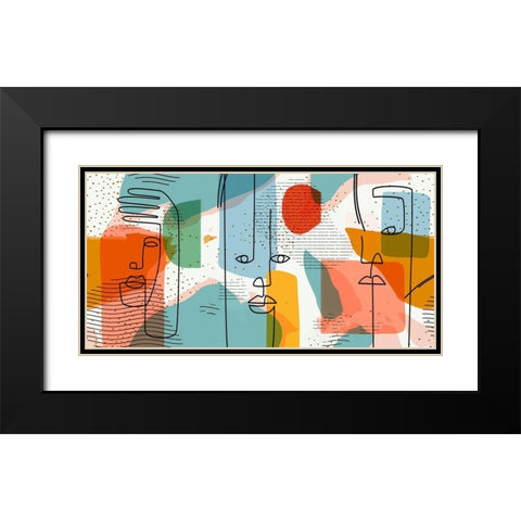 Modern Man 44 Black Modern Wood Framed Art Print with Double Matting by Bolokofsky, Ronald