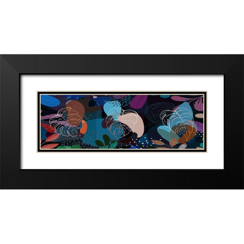 Tropical Leaves 29 Black Modern Wood Framed Art Print with Double Matting by Bolokofsky, Ronald