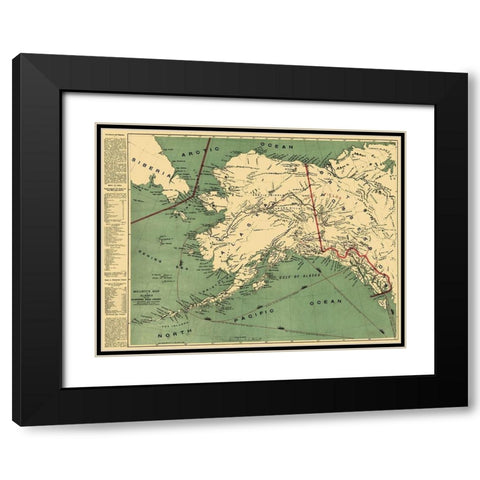 Alaska - Millroy 1897  Black Modern Wood Framed Art Print with Double Matting by Millroy