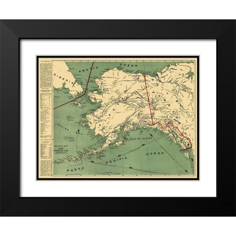 Alaska - Millroy 1897  Black Modern Wood Framed Art Print with Double Matting by Millroy