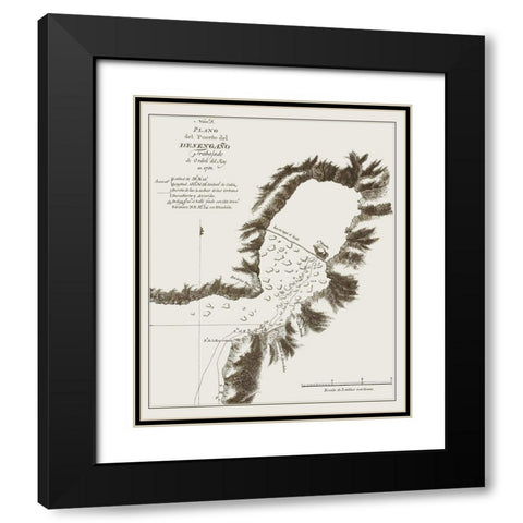 Disenchantment Bay Alaska - Espinosa y Tello 1802 Black Modern Wood Framed Art Print with Double Matting by Espinosa