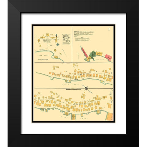 Sitka Alaska 1 of 3 - Kastengren 1914 Black Modern Wood Framed Art Print with Double Matting by Kastengren