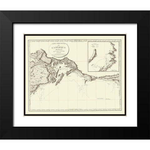 Prince WilliamS Sound Alaska - Vancouver 1800 Black Modern Wood Framed Art Print with Double Matting by Vancouver