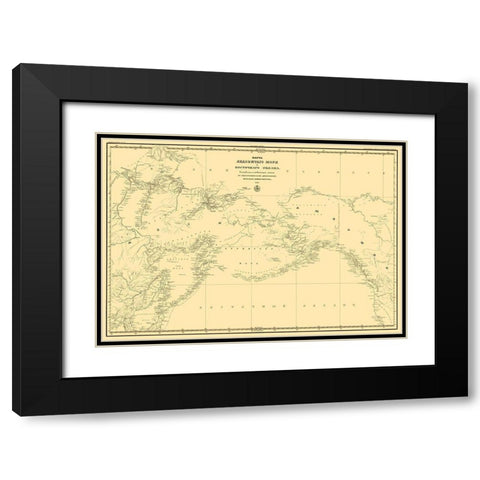 Alaska, Eastern Russia - Gidrograficheski Dept Black Modern Wood Framed Art Print with Double Matting by Gidrograficheski Dept
