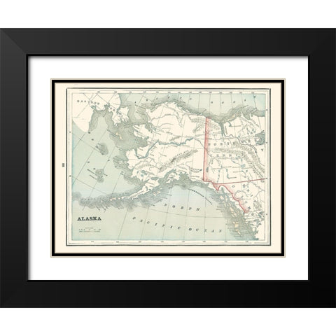 Alaska - Rathbun 1893 Black Modern Wood Framed Art Print with Double Matting by Rathbun