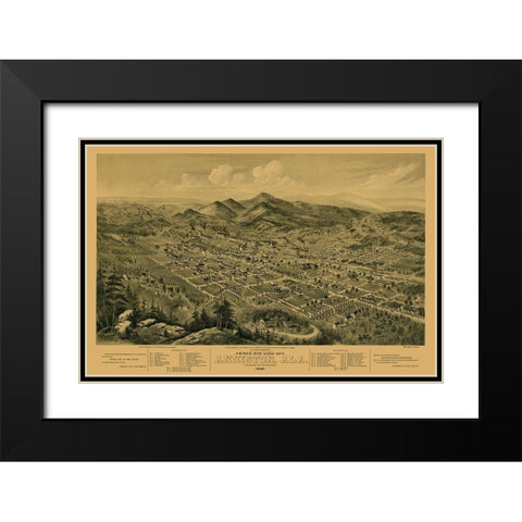 Anniston Alabama - Glover 1888 Black Modern Wood Framed Art Print with Double Matting by Glover