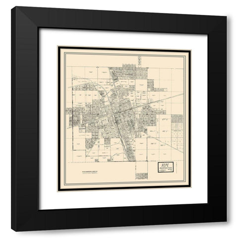 Hope Arkansas Landowner - Knobel 1916 Black Modern Wood Framed Art Print with Double Matting by Knobel