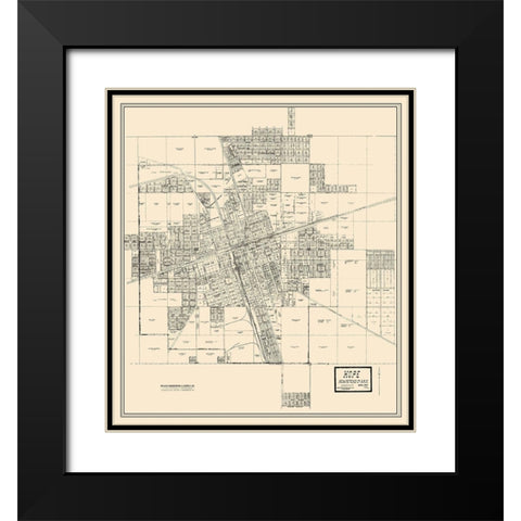 Hope Arkansas Landowner - Knobel 1916 Black Modern Wood Framed Art Print with Double Matting by Knobel