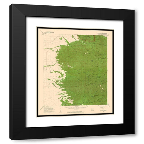 Chiricahua Peak Arizona Quad - USGS 1958 Black Modern Wood Framed Art Print with Double Matting by USGS