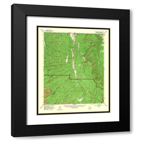 De Motte Park Arizona Quad - USGS 1964 Black Modern Wood Framed Art Print with Double Matting by USGS