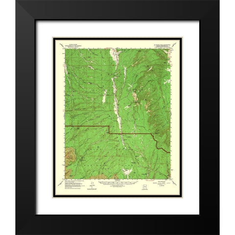 De Motte Park Arizona Quad - USGS 1964 Black Modern Wood Framed Art Print with Double Matting by USGS
